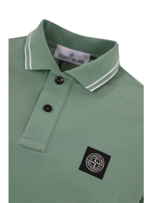 Polo 22002SC in cotone pique Mint STONE ISLAND | 22002SCS0018V005B